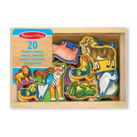 Melissa and Doug - 20 Wooden Animal Magnets in a Box