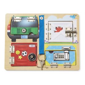 Melissa & Doug - Locks and Latches Board Wooden Educational Toy