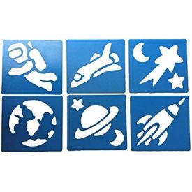 Space Themed Washable Stencils (set of 6)