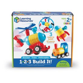 1-2-3 Build It - Rocket-Train-Helicopter