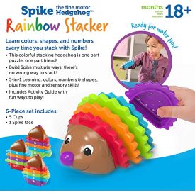 Spike the Fine Motor Hedgehog Rainbow Stacker