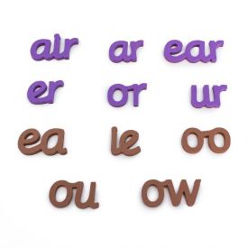 Rainbow Vowels Cursive