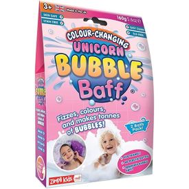 Colour changing unicorn bubble baff