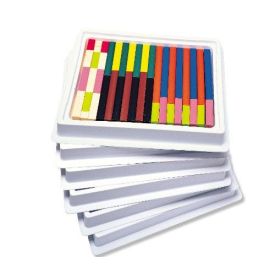 Cuisenaire Rods Multi Classroom Pack Plastic(in 6 trays) 444 rods