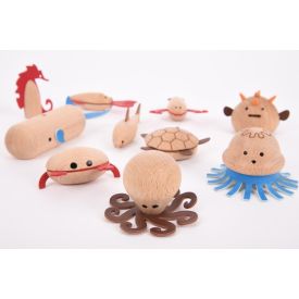 Wooden Sea Creatures PK10