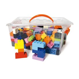 Midi building blocks  - assorted colours - trunk of 70 pieces