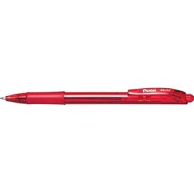 Pentel Retractable Ballpoint Pen bk417, Red