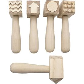 Wooden Pattern Hammers Stampers - Set 5