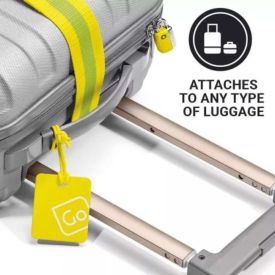 Luggage tag twin pack (yellow and green)