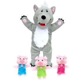 Big bad wolf with 3 little...